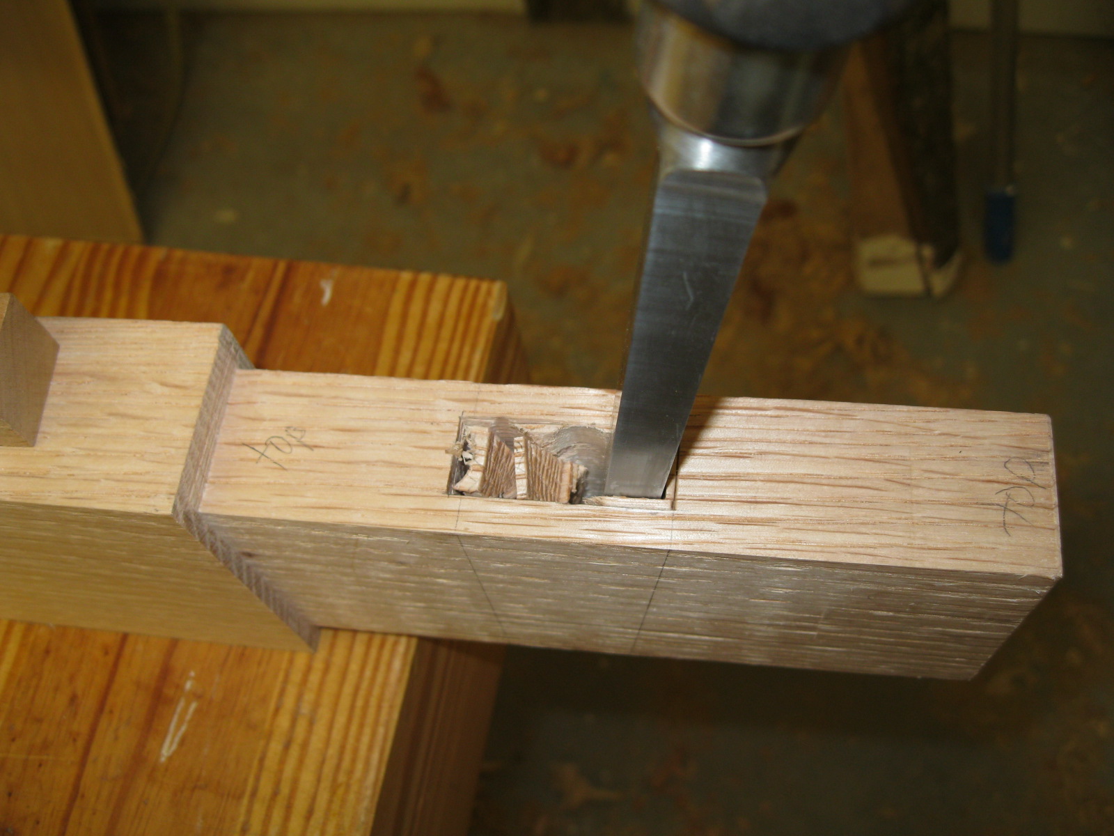 used a Narex mortise chisel for most of the work, and then switched 
